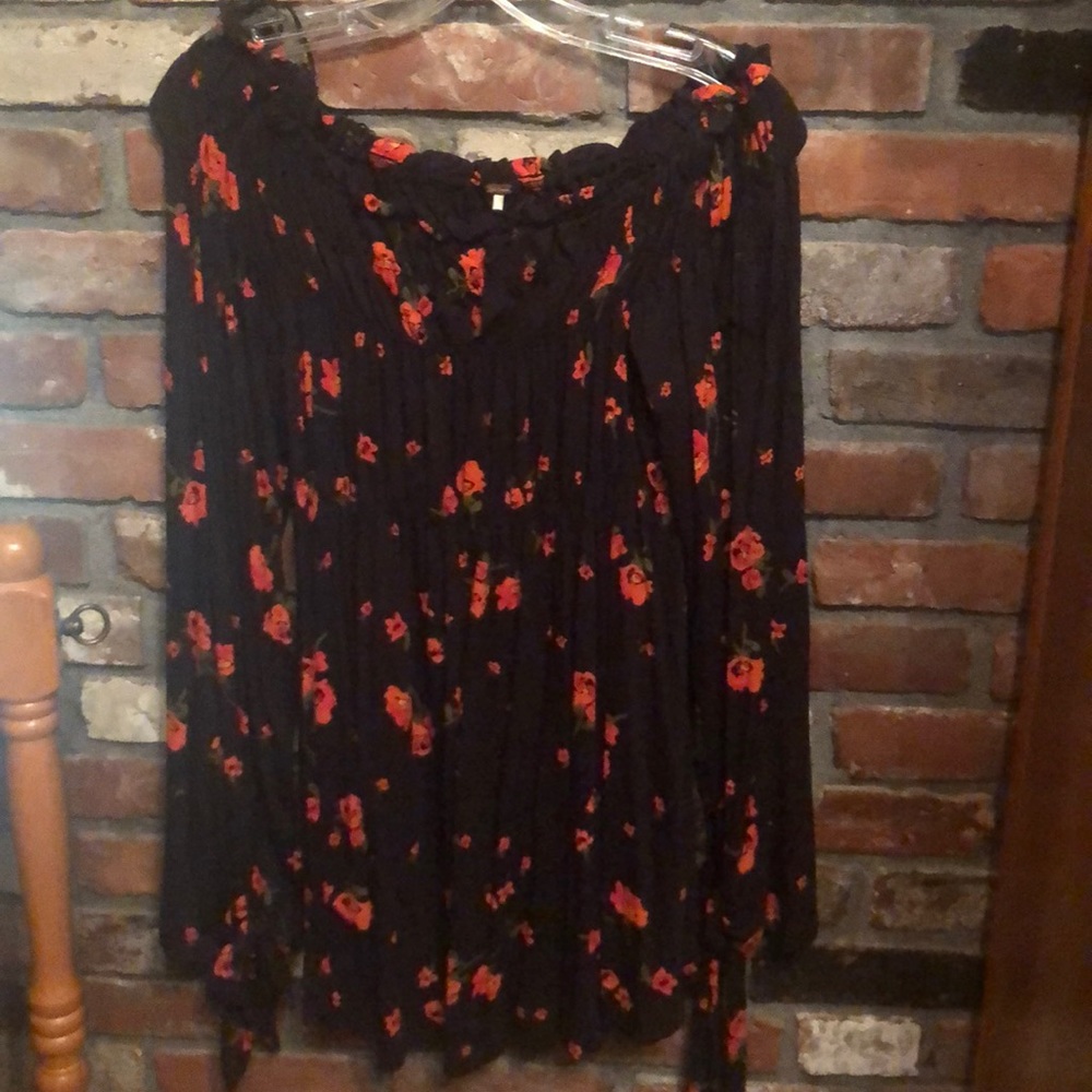 Free people off the shoulder peasant blouse